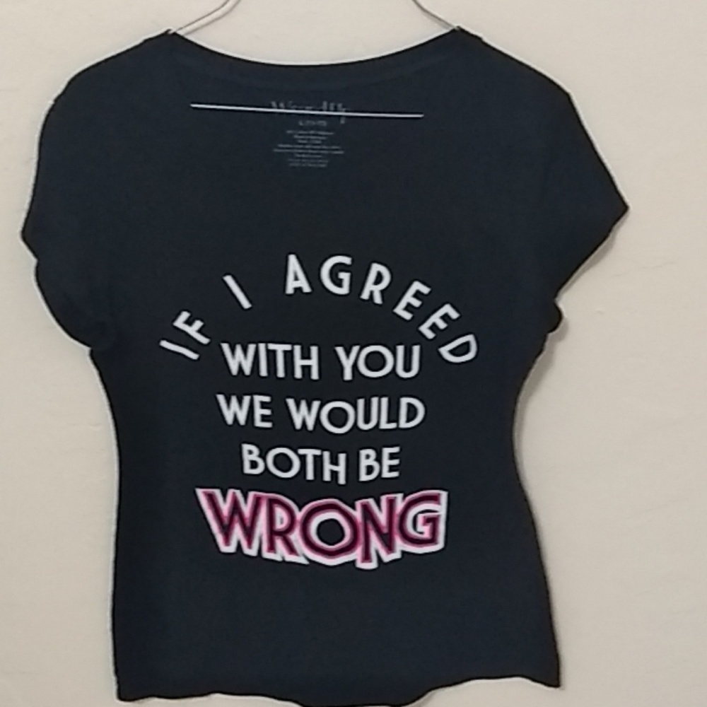Black shirt with a funny saying